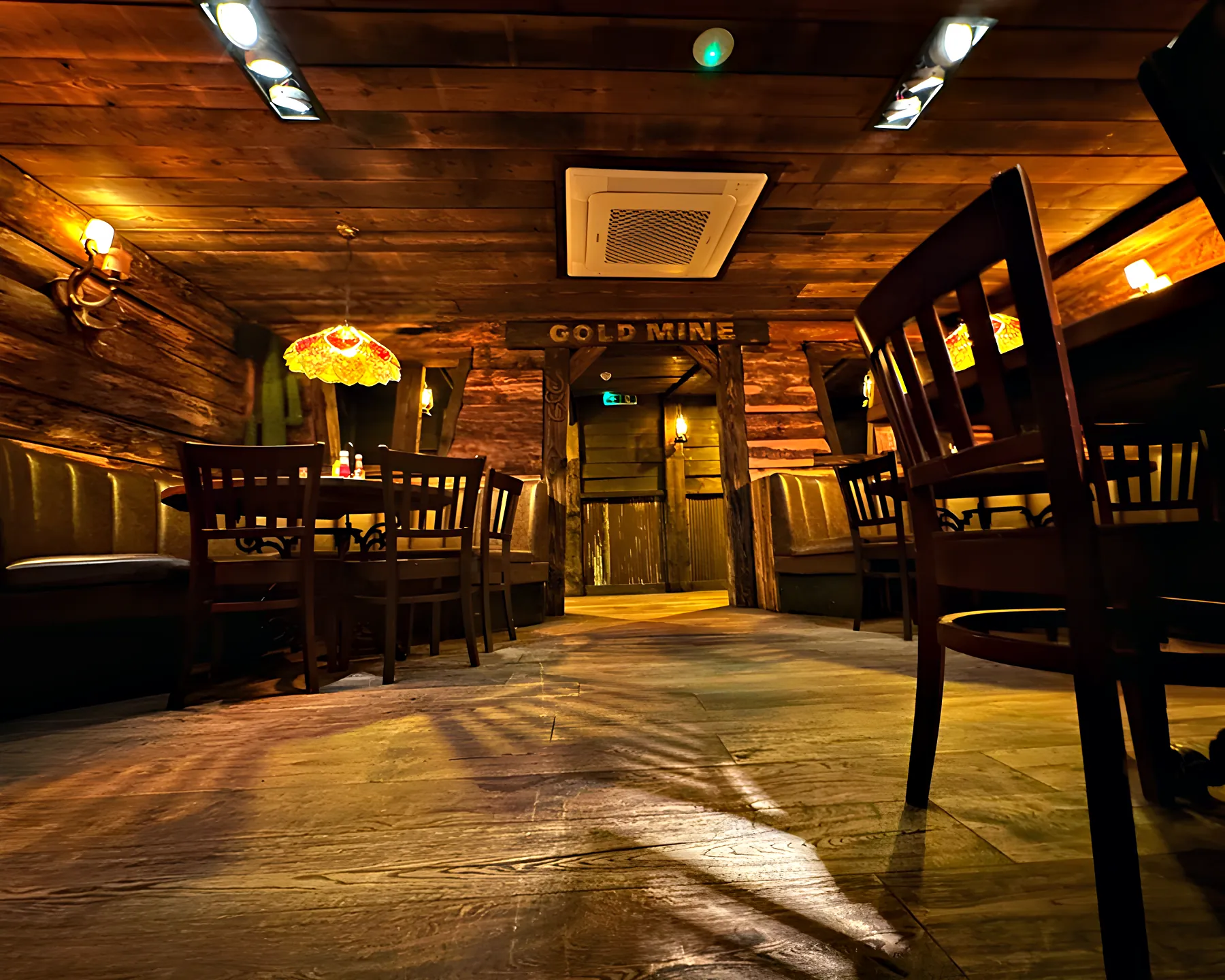 A bar interior kept cool by a concealed system