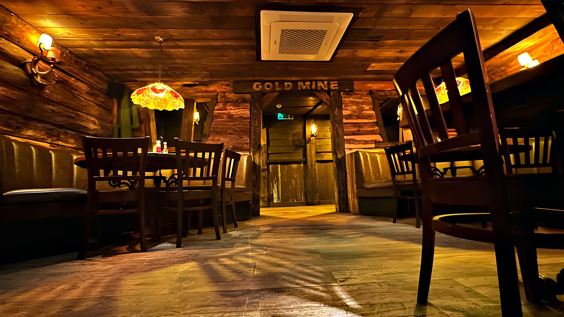A bar interior kept cool by a concealed system